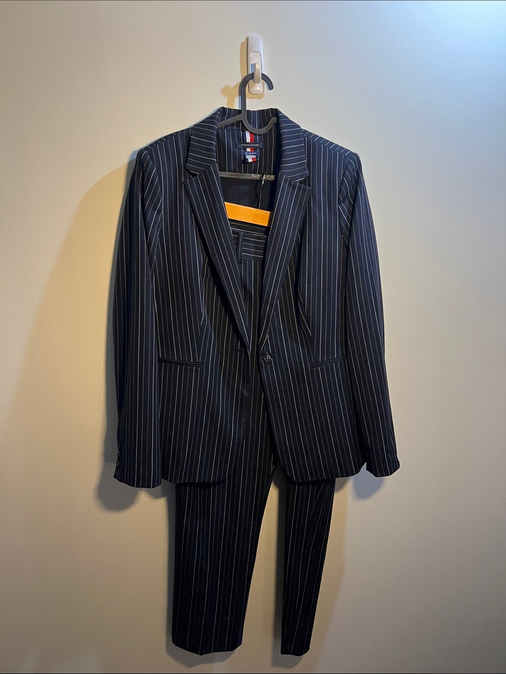 Tommy Hilfiger Navy Pinstripe Suit Jacket